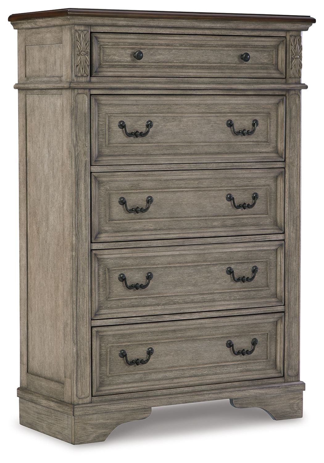 Lodenbay - Antique Gray - Five Drawer Chest - Hornell Furniture Outlet