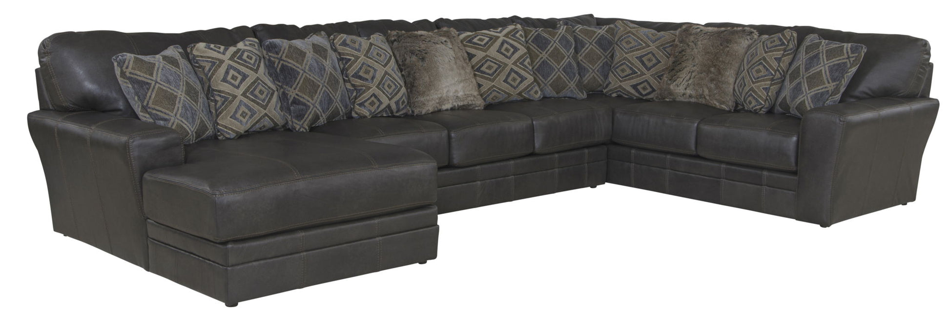 Denali - Italian Leather Match Sectional - Hornell Furniture Outlet
