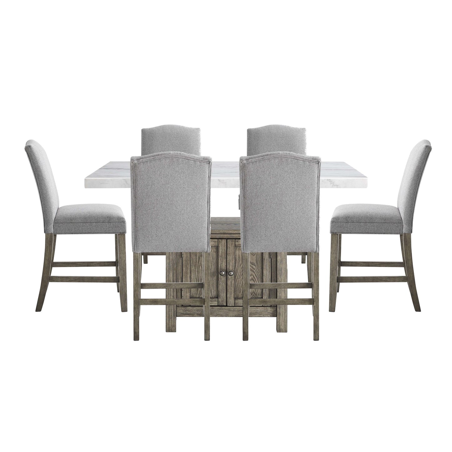 Grayson - Counter Height Set - Driftwood Base - Hornell Furniture Outlet