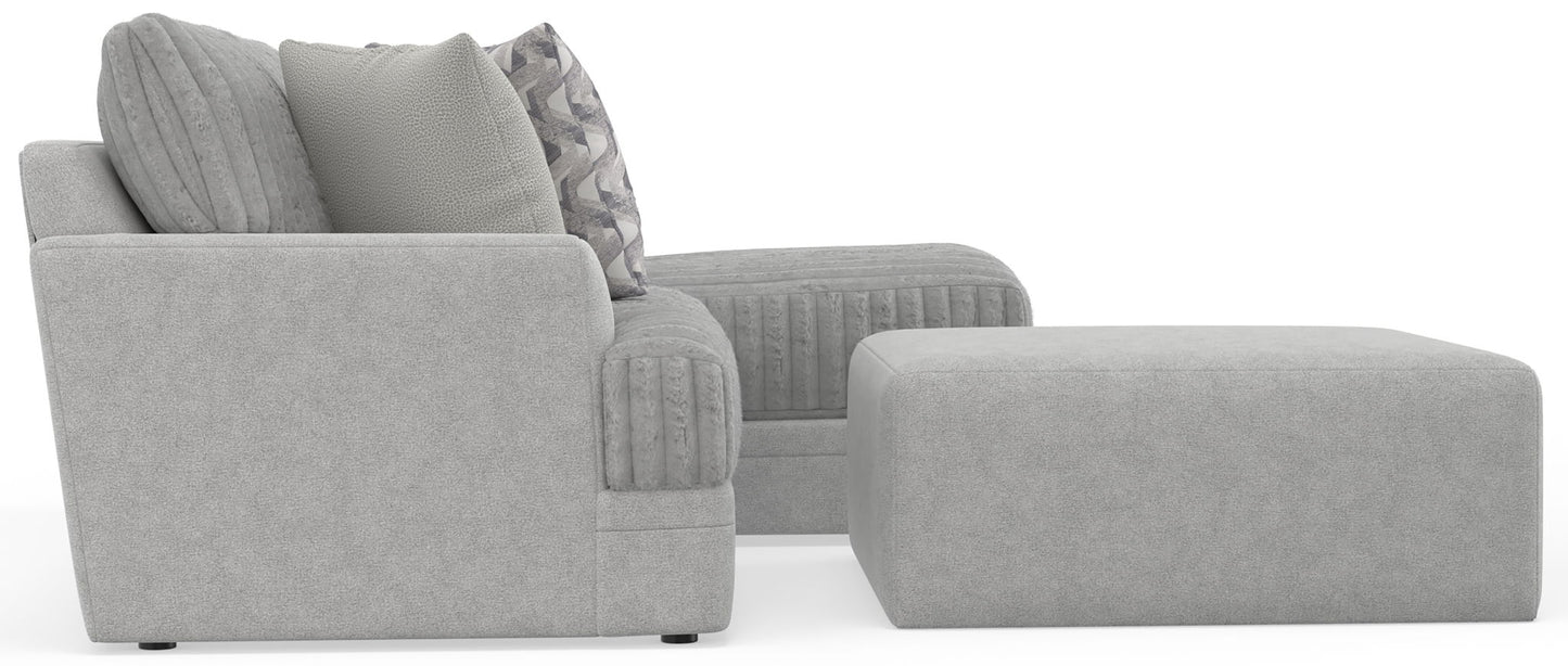 Titan - Sectional With Comfort Coil Seating, Cocktail Ottoman And Accent Pillows Included - Hornell Furniture Outlet