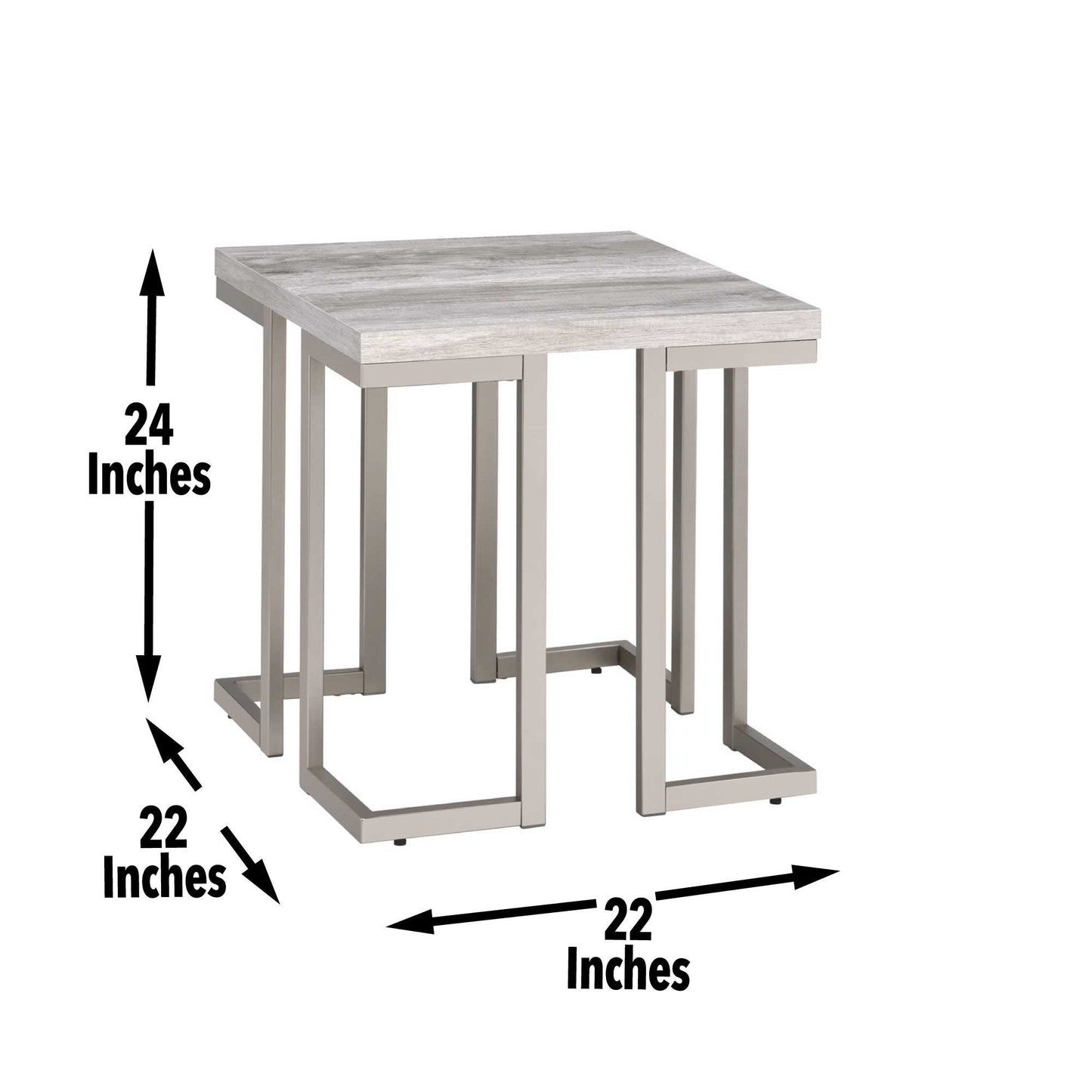 David - End Table - White - Hornell Furniture Outlet