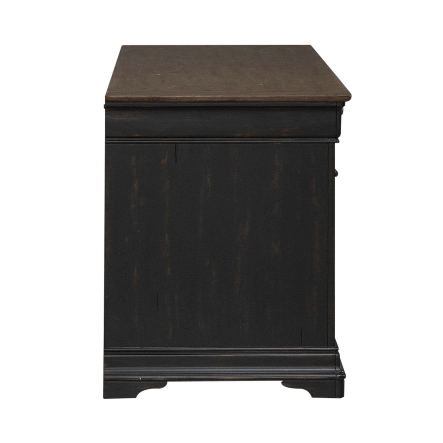 Meritage - Jr Executive Credenza - Black - Hornell Furniture Outlet
