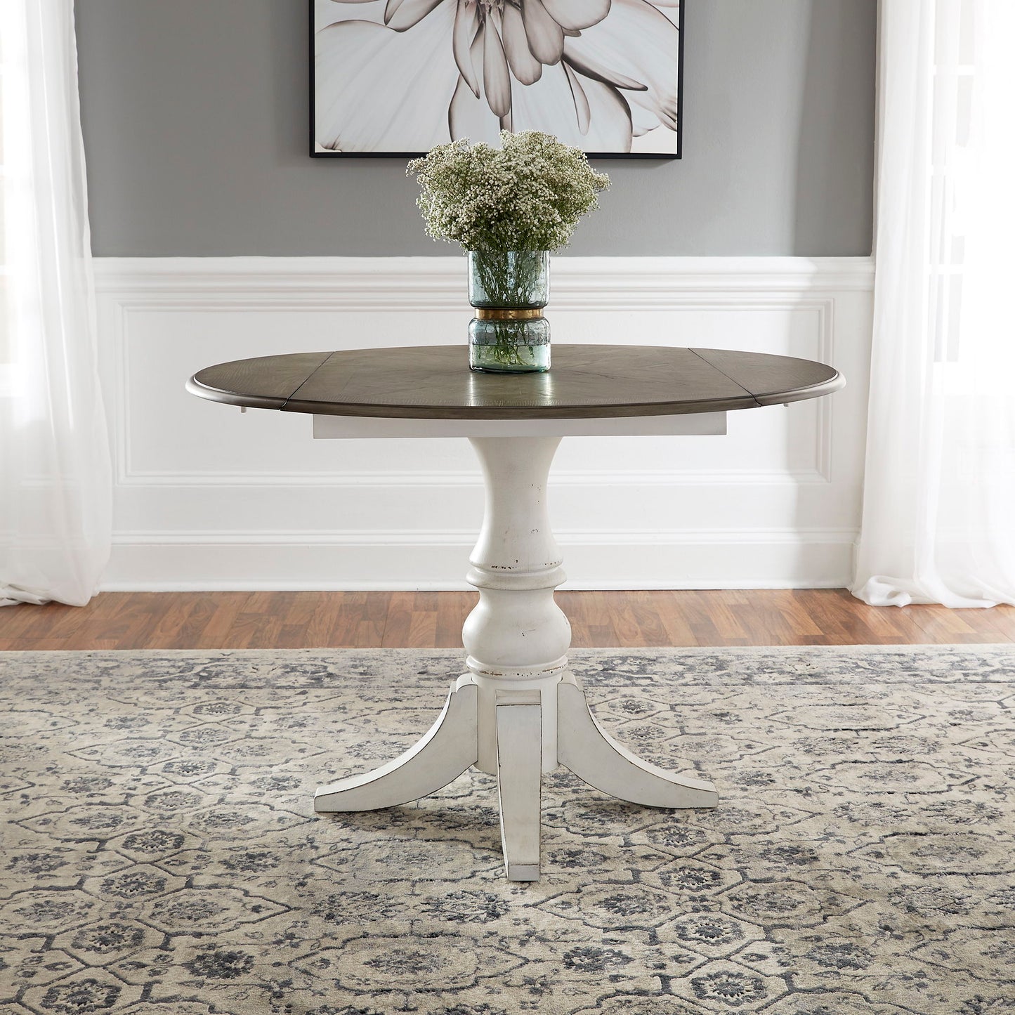 Magnolia Manor - Drop Leaf Table - White - Hornell Furniture Outlet