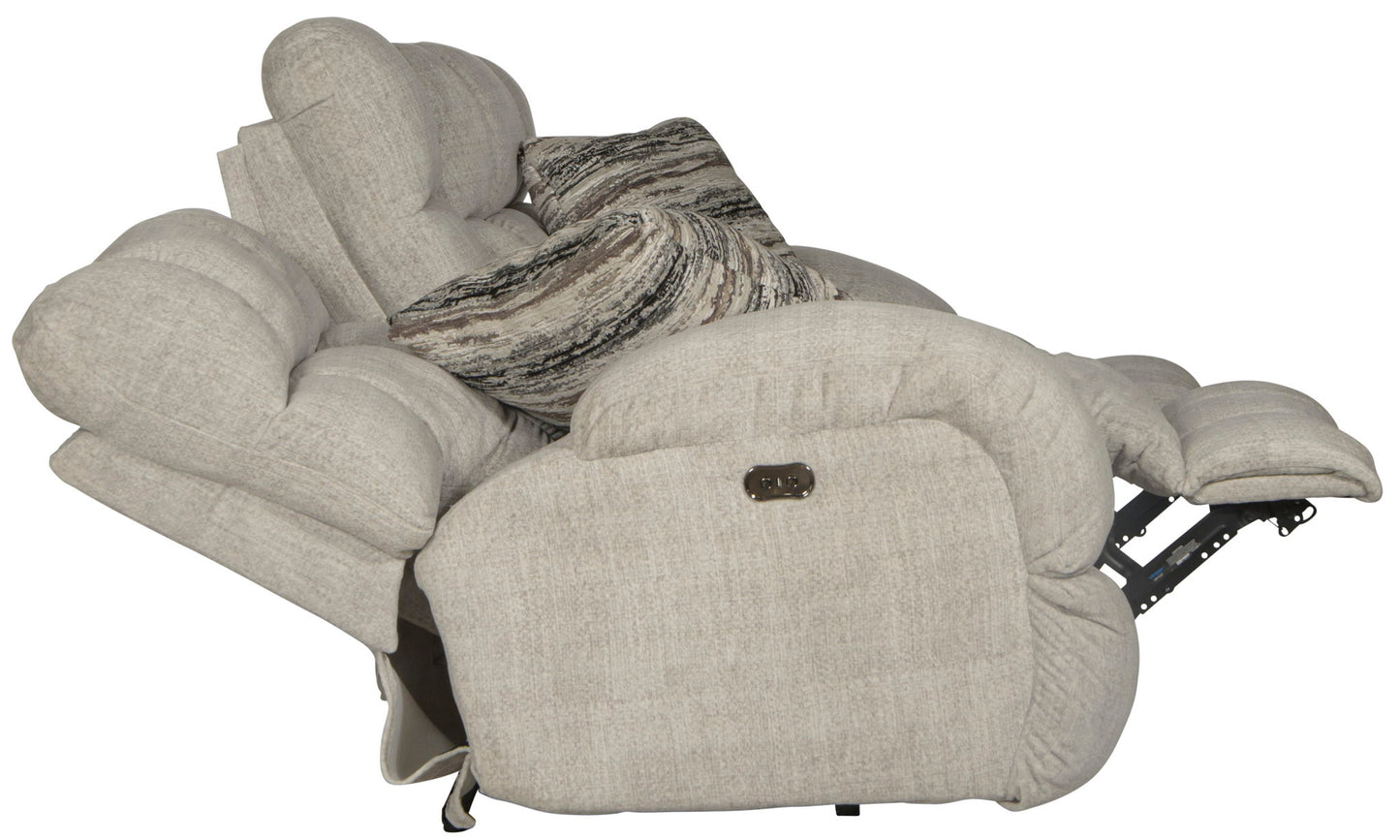 Ashland - Power Lay Flat Reclining Console Loveseat - Hornell Furniture Outlet