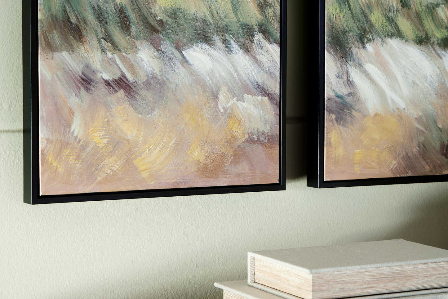 Dansot - Green / Brown - Wall Art Set (Set of 2) - Hornell Furniture Outlet