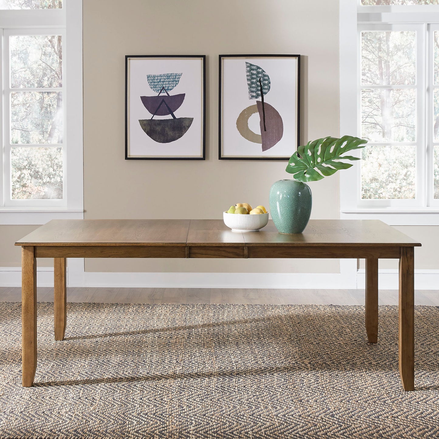 Santa Rosa - Rectangular Leg Table - Light Brown - Hornell Furniture Outlet