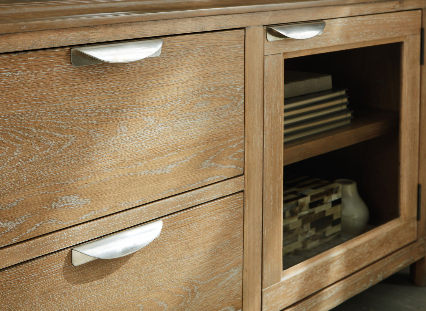 Rencott - Light Brown - Extra Large TV Stand - Hornell Furniture Outlet