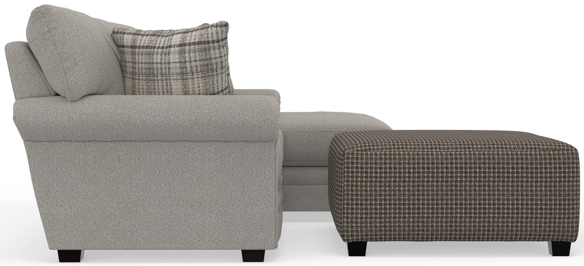 Livingston - Sectional With Comfort Coil Seating, 40" Cocktail Ottoman And Accent Pillows Included - Hornell Furniture Outlet