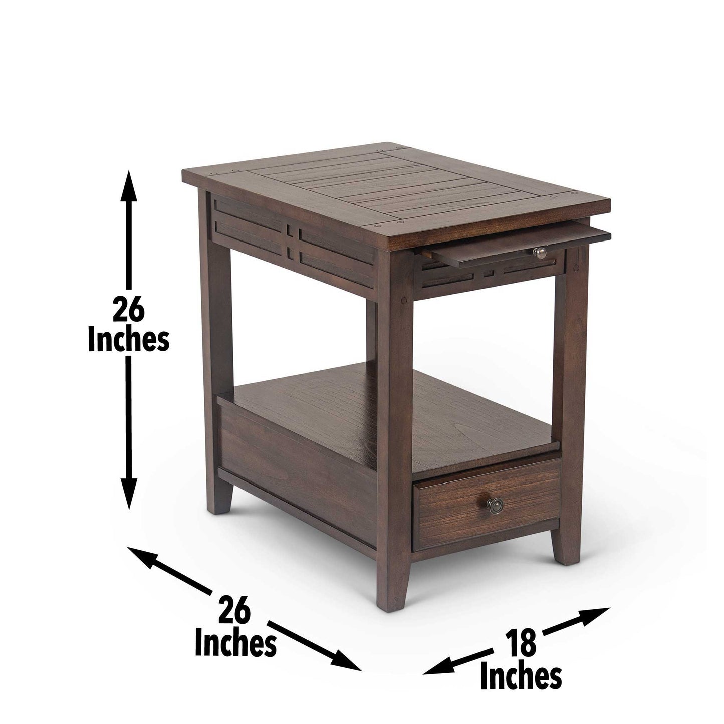 Crestline - Chairside End Table - Brown - Hornell Furniture Outlet