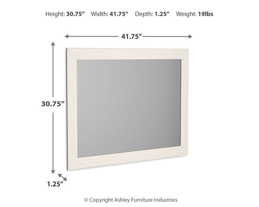 Stelsie - White - Bedroom Mirror - Hornell Furniture Outlet