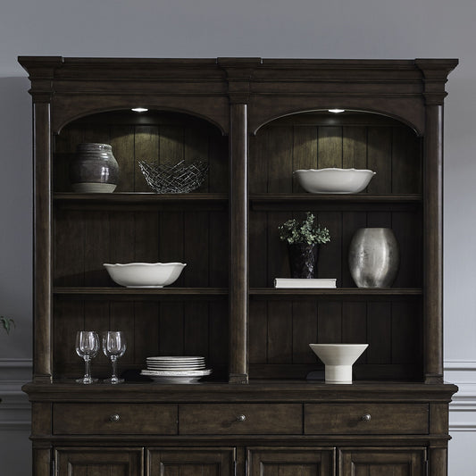 Arden Road - Buffet Hutch - Satin Cherry - Hornell Furniture Outlet