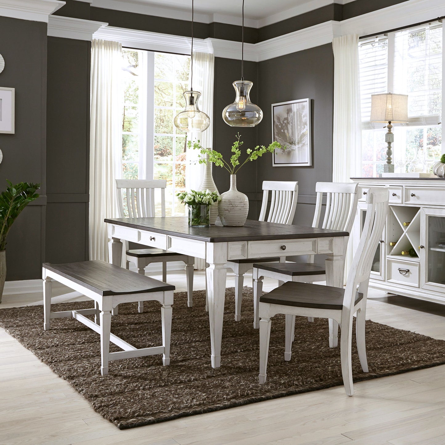 Allyson Park - Rectangular Table Set - Hornell Furniture Outlet
