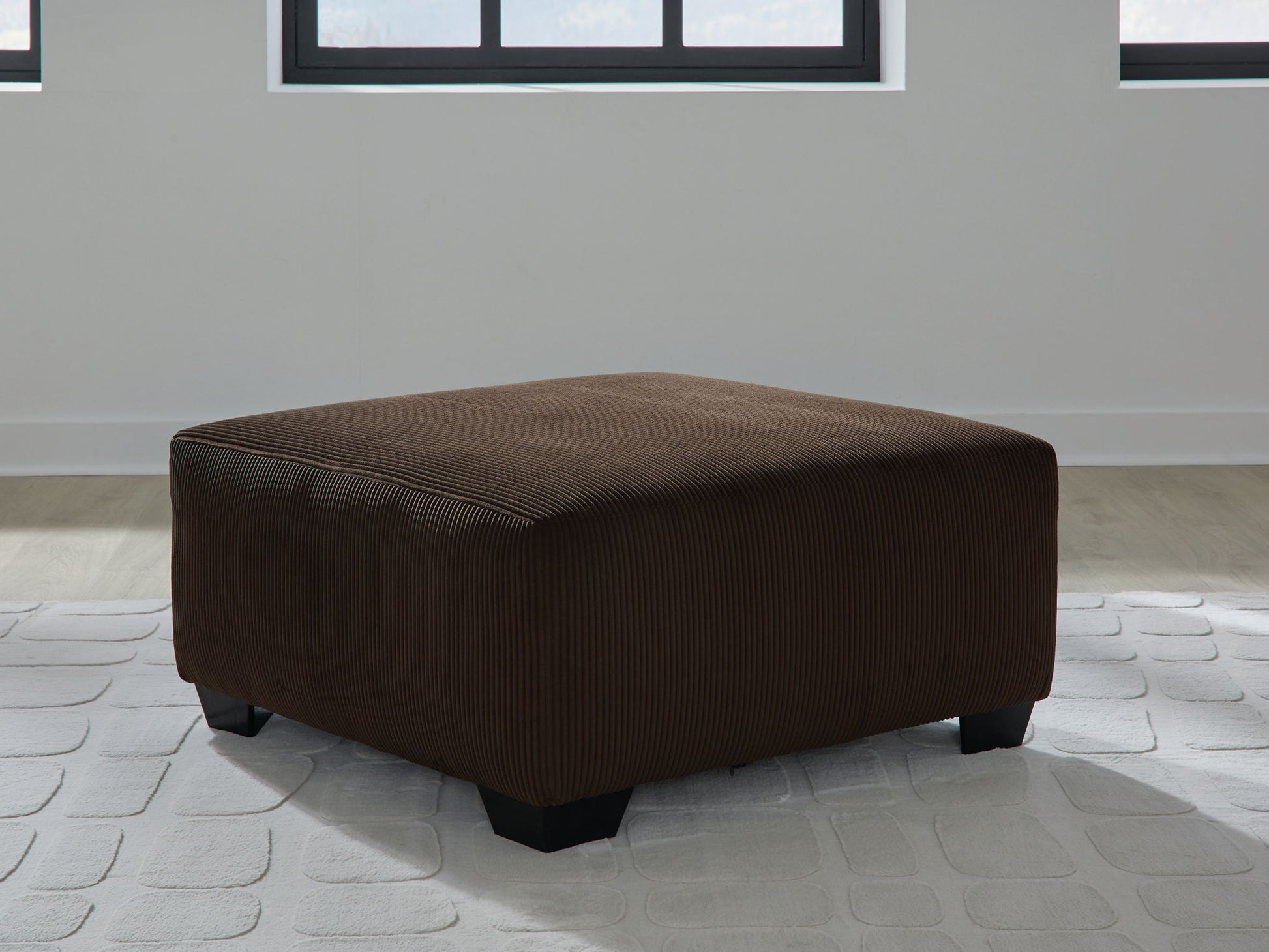 Kimlee - Chocolate - Oversized Accent Ottoman - Hornell Furniture Outlet