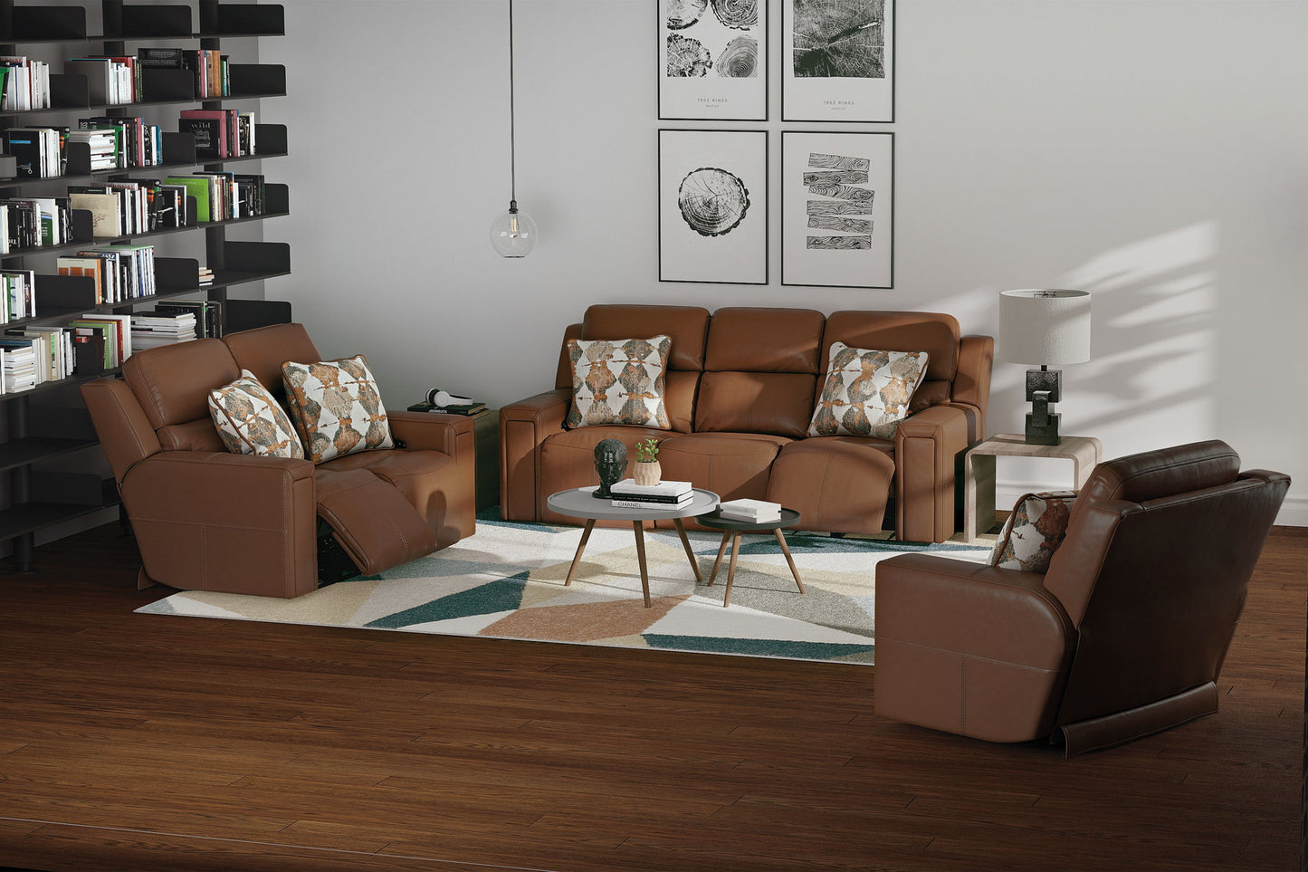 Arezzo - Power Headrest Power Reclining Sofa With Zero Gravity/Extended Ottoman - Whiskey - Hornell Furniture Outlet