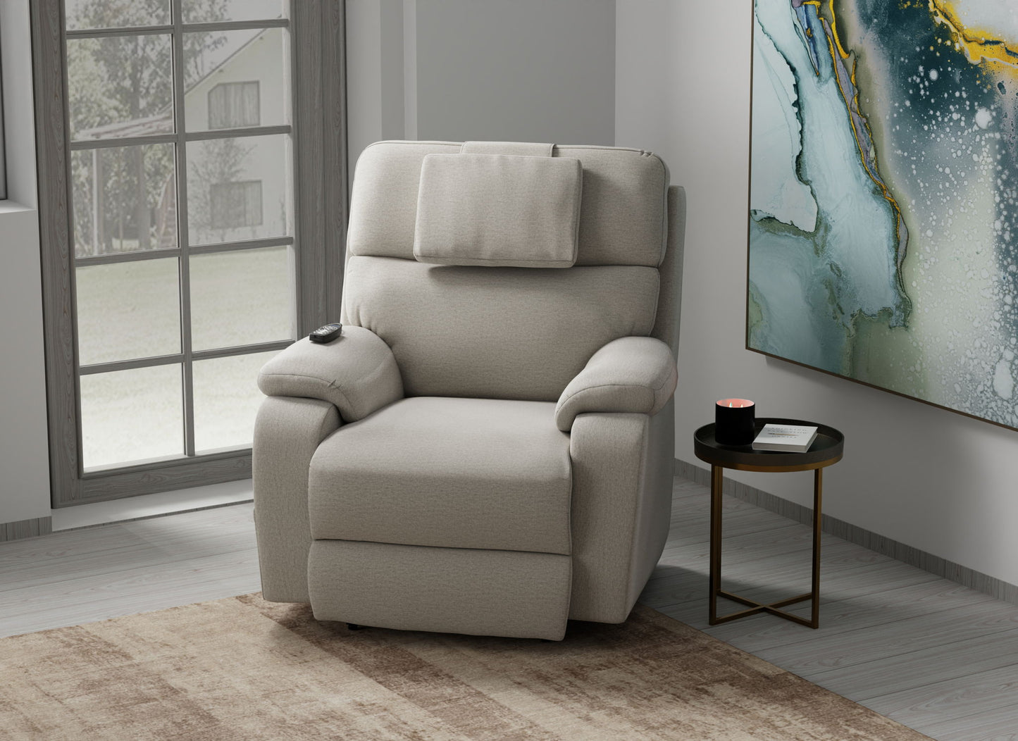 Dreamtime - Power Headrest Power Lay Flat Recliner With CR3 Heat/Massage/Zero Gravity - Hornell Furniture Outlet