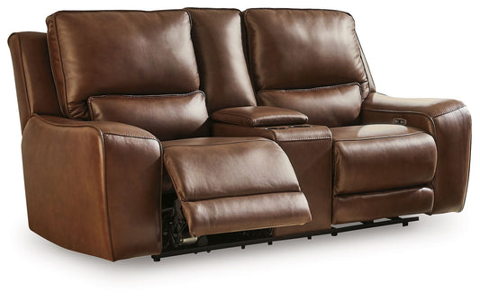 DeepWakes - Power Reclining Loveseat / Console / Adjustable Headrest - Hornell Furniture Outlet