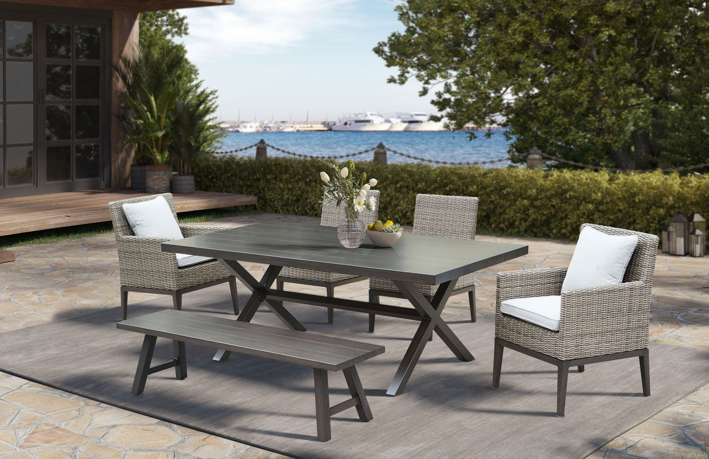 Marina - Outdoor Dining Set - Hornell Furniture Outlet
