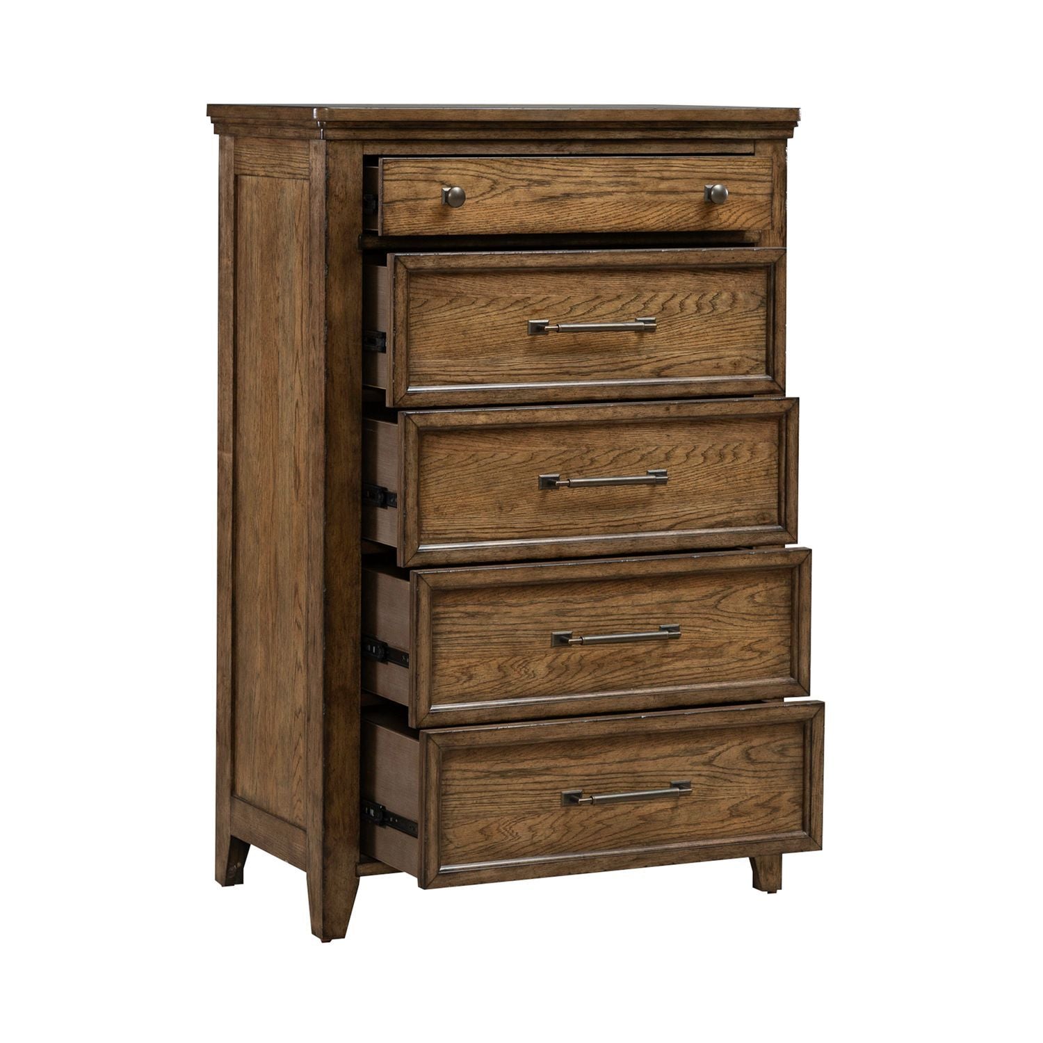 Carolina Park - 5 Drawer Chest - Brown - Hornell Furniture Outlet