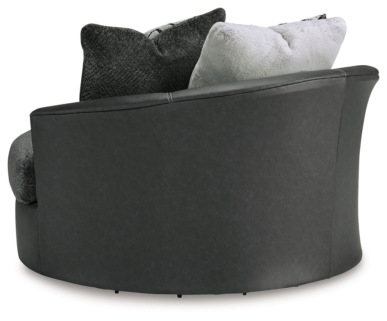 Brixley Pier - Graphite - Oversized Swivel Accent Chair - Hornell Furniture Outlet