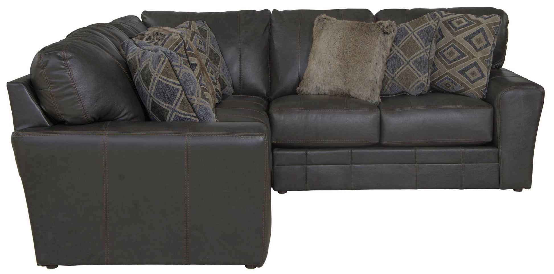 Denali - Italian Leather Match Sectional - Hornell Furniture Outlet