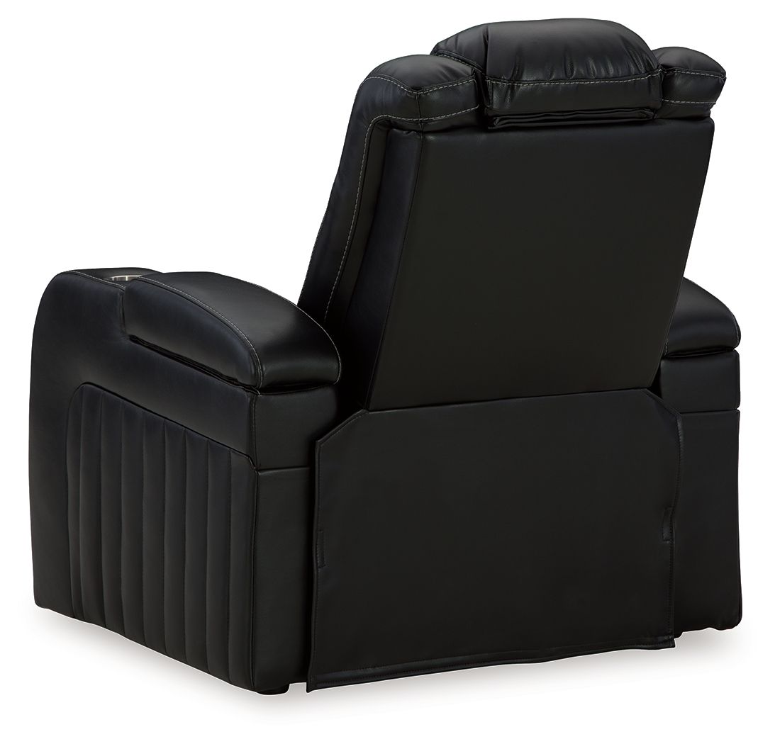 Caveman Den - Midnight - Power Recliner/ Adj Headrest - Hornell Furniture Outlet