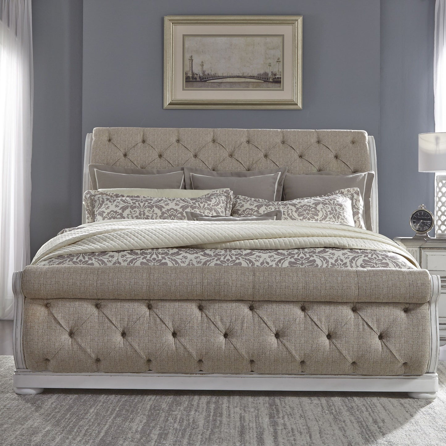 Abbey Park - Sleigh Bed - Hornell Furniture Outlet