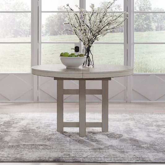 Backroads - Pedestal Table - White - Hornell Furniture Outlet