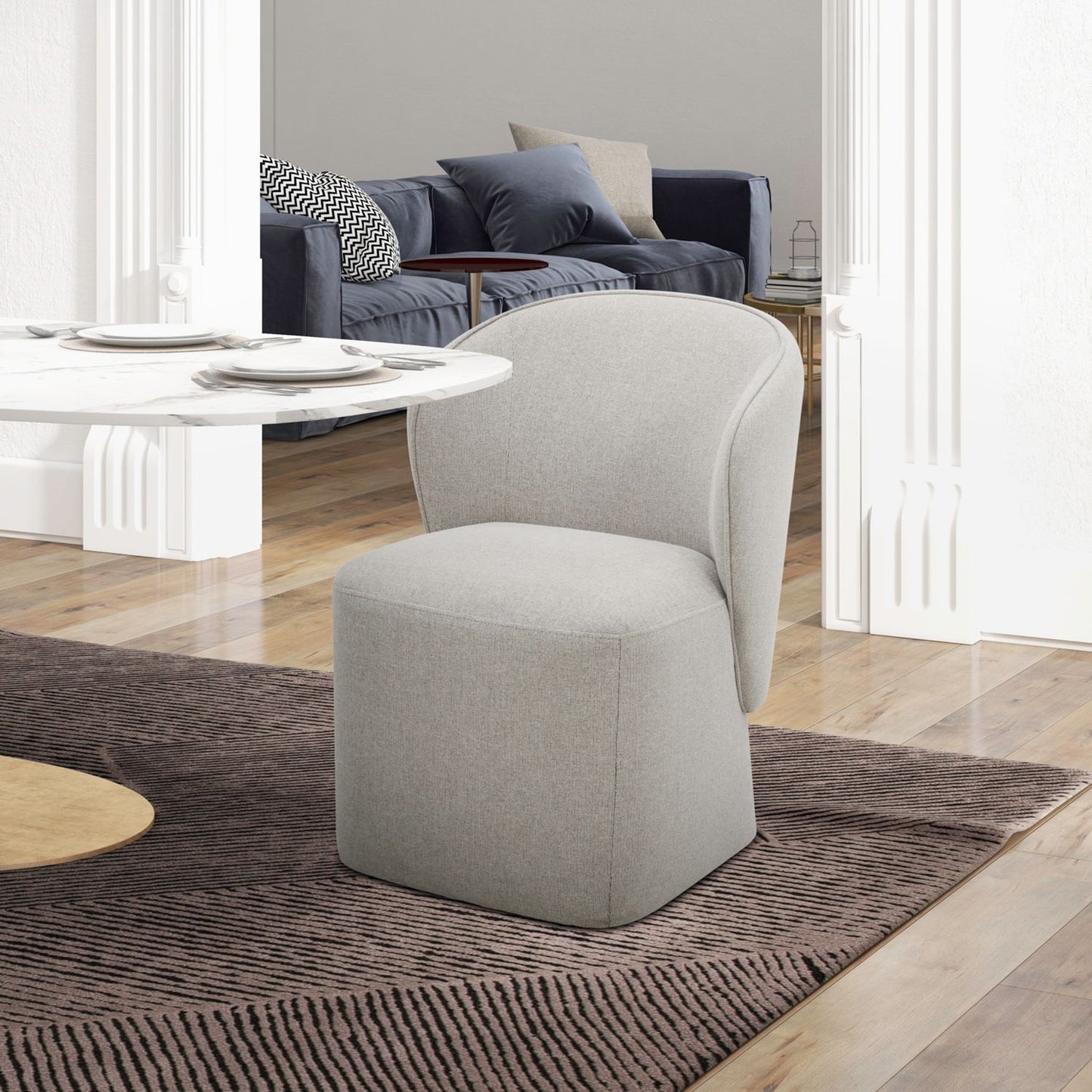 Accent Dining - Dining Chair With Casters - Hornell Furniture Outlet