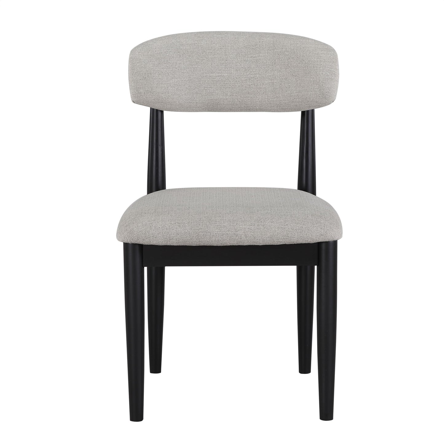Magnolia - Upholstered Side Chair (Set of 2) - Black / Gray - Hornell Furniture Outlet
