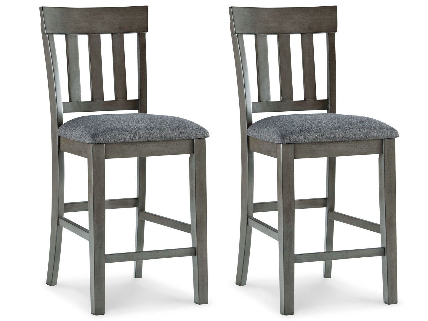 Hallanden - Black / Gray - Upholstered Barstool (Set of 2) - Hornell Furniture Outlet