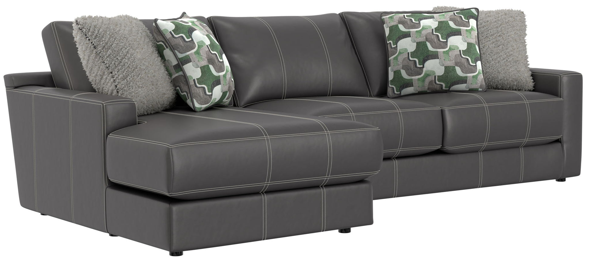 Minori - Italian Leather Sectional - Hornell Furniture Outlet