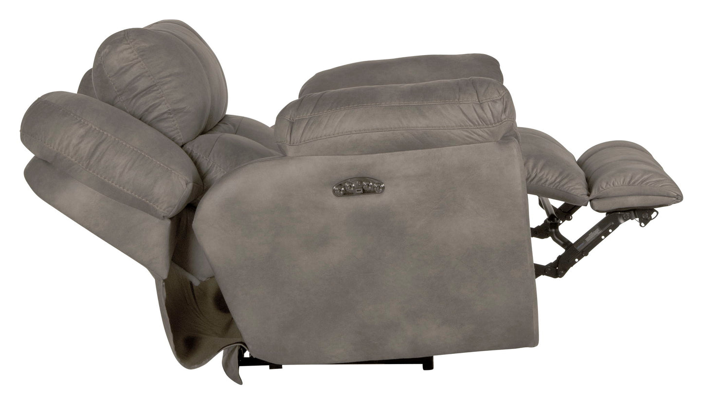Ferrington - Power Lay Flat Recliner with Power Adjustable Headrest - Hornell Furniture Outlet