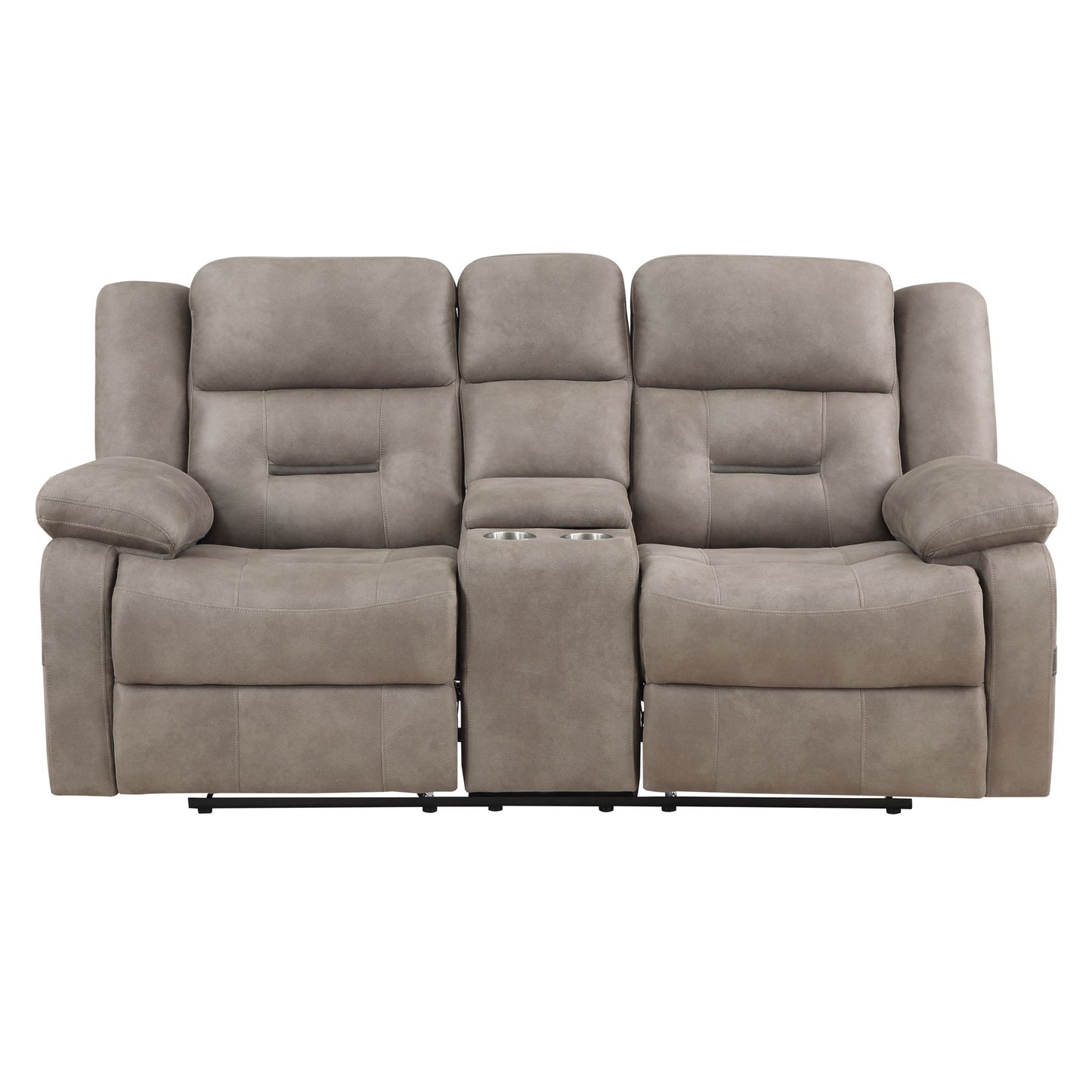 Abilene - Console Manual Loveseat - Tan - Hornell Furniture Outlet