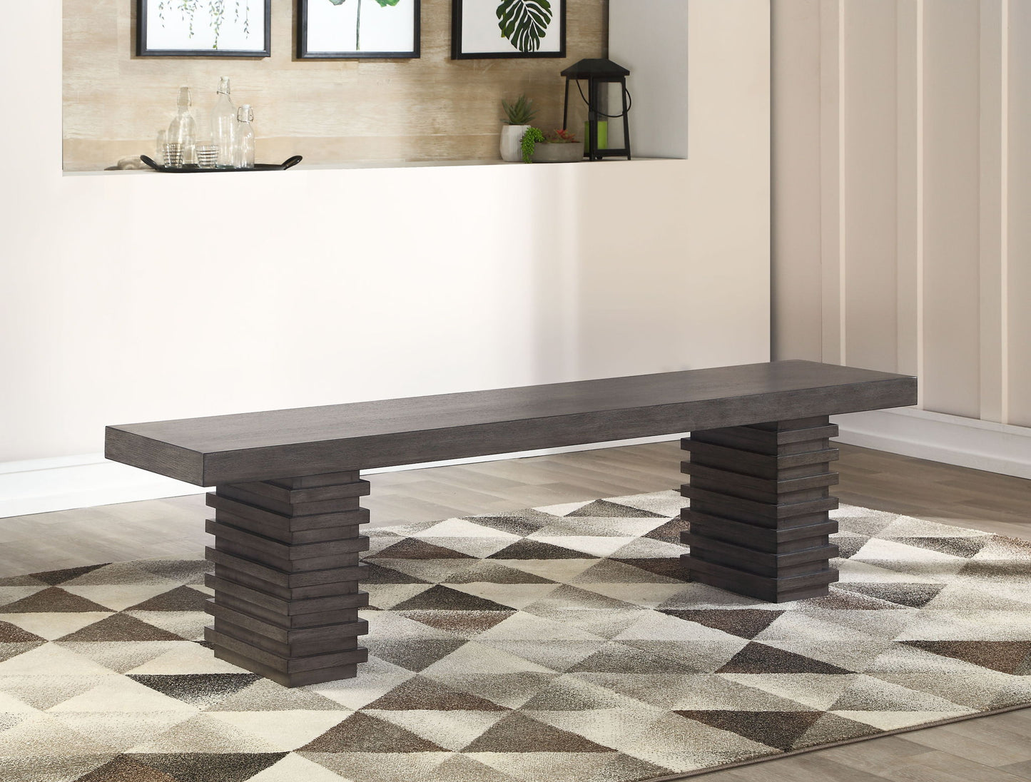 Mila - Bench - Dark Brown - Hornell Furniture Outlet