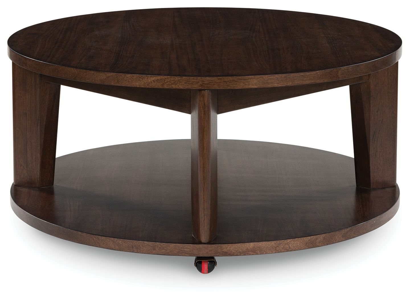 Korestone 2 - Dark Brown - Round Cocktail Table - Hornell Furniture Outlet