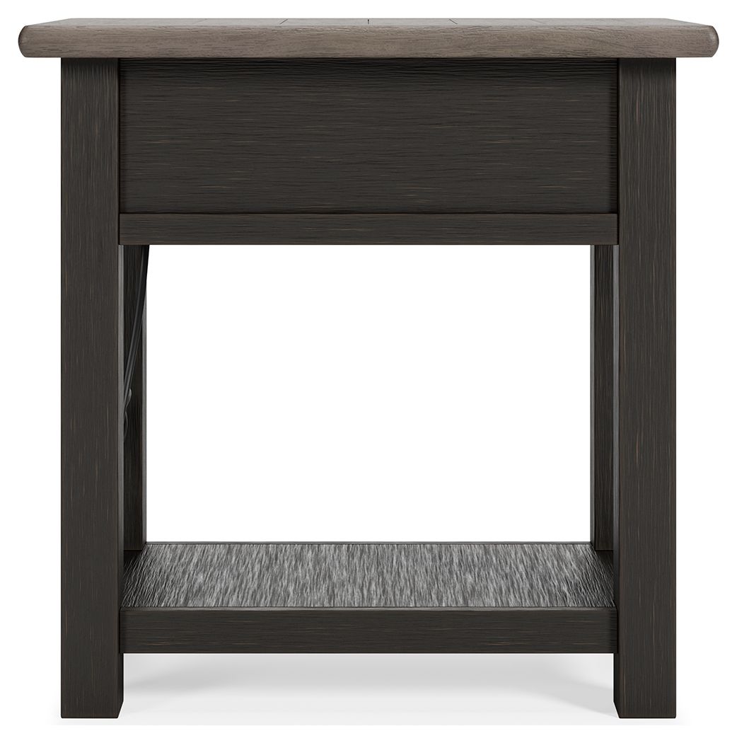 Tyler Creek - Black / Gray - Chair Side End Table - Hornell Furniture Outlet