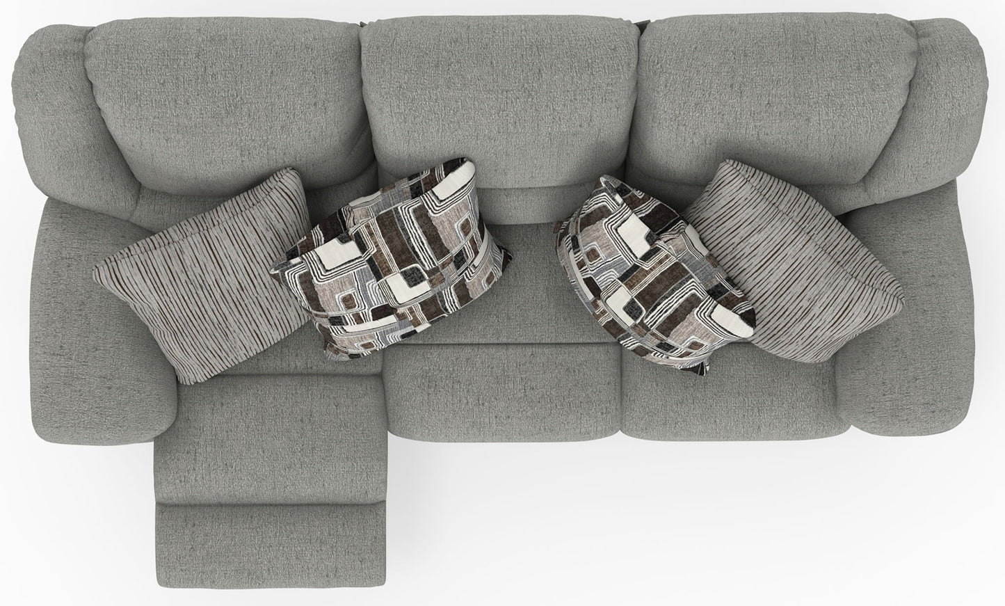 Trifecta - Sofa With 3 Recliners and Drop Down Table - Hornell Furniture Outlet