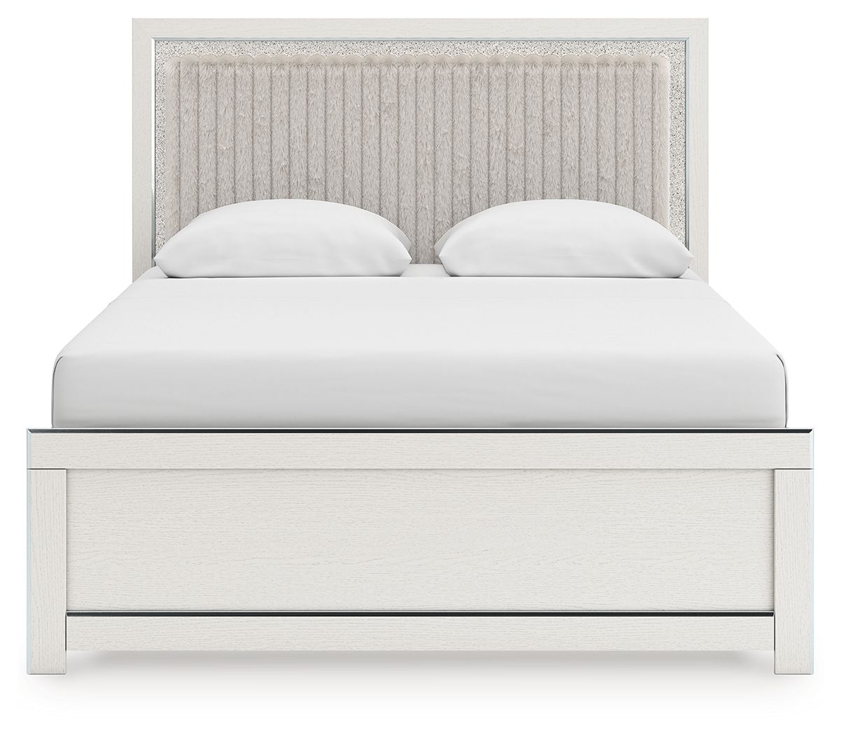 Zuraleus - Queen Upholstered Panel Bed - White - Hornell Furniture Outlet