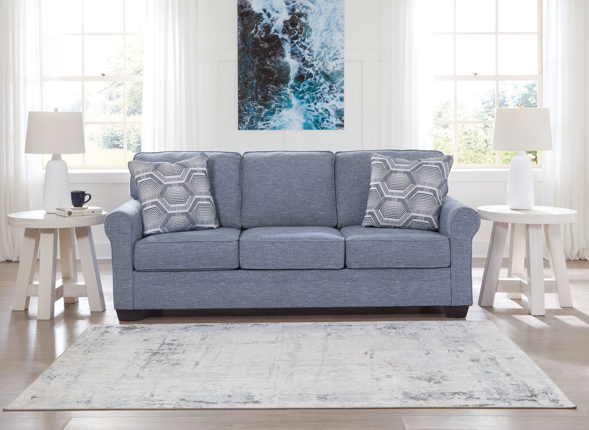Carissa Manor - Denim - Sofa - Hornell Furniture Outlet