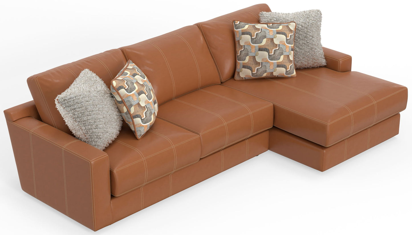 Minori - Italian Leather Sectional - Hornell Furniture Outlet