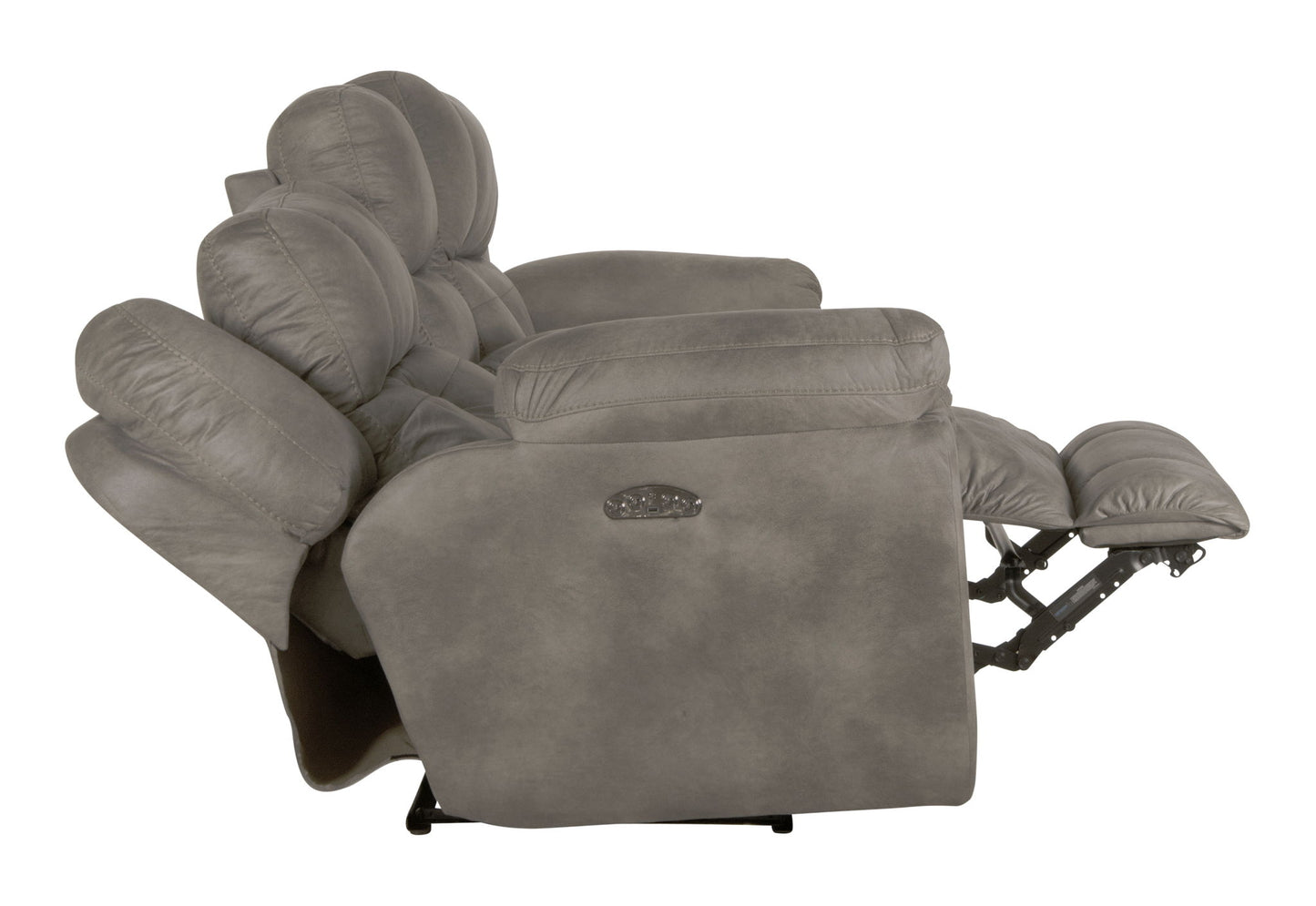 Ferrington - Power Lay Flat Reclining Console Loveseat with Power Adjustable Headrest - Hornell Furniture Outlet