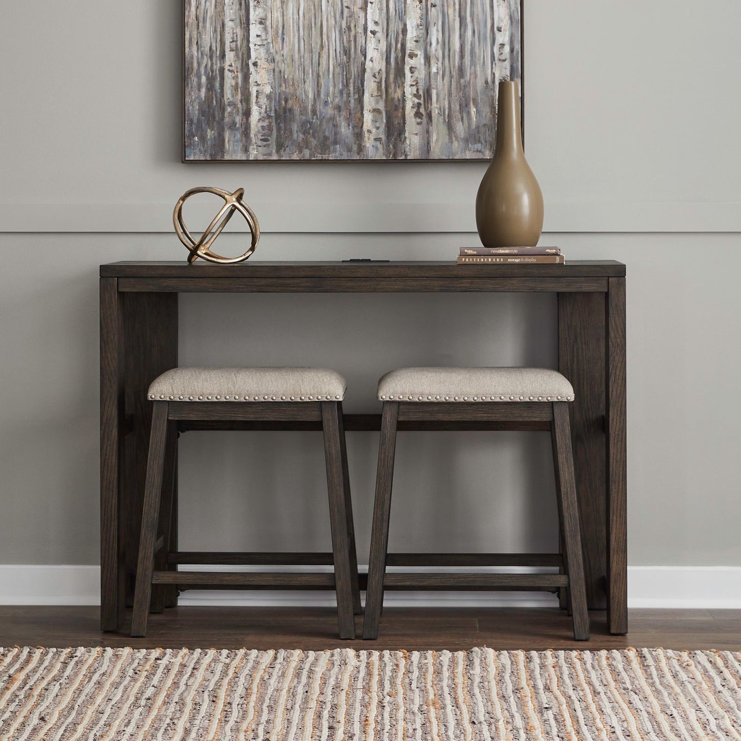 Harrison - 3 Piece Console Set - Brown - Hornell Furniture Outlet