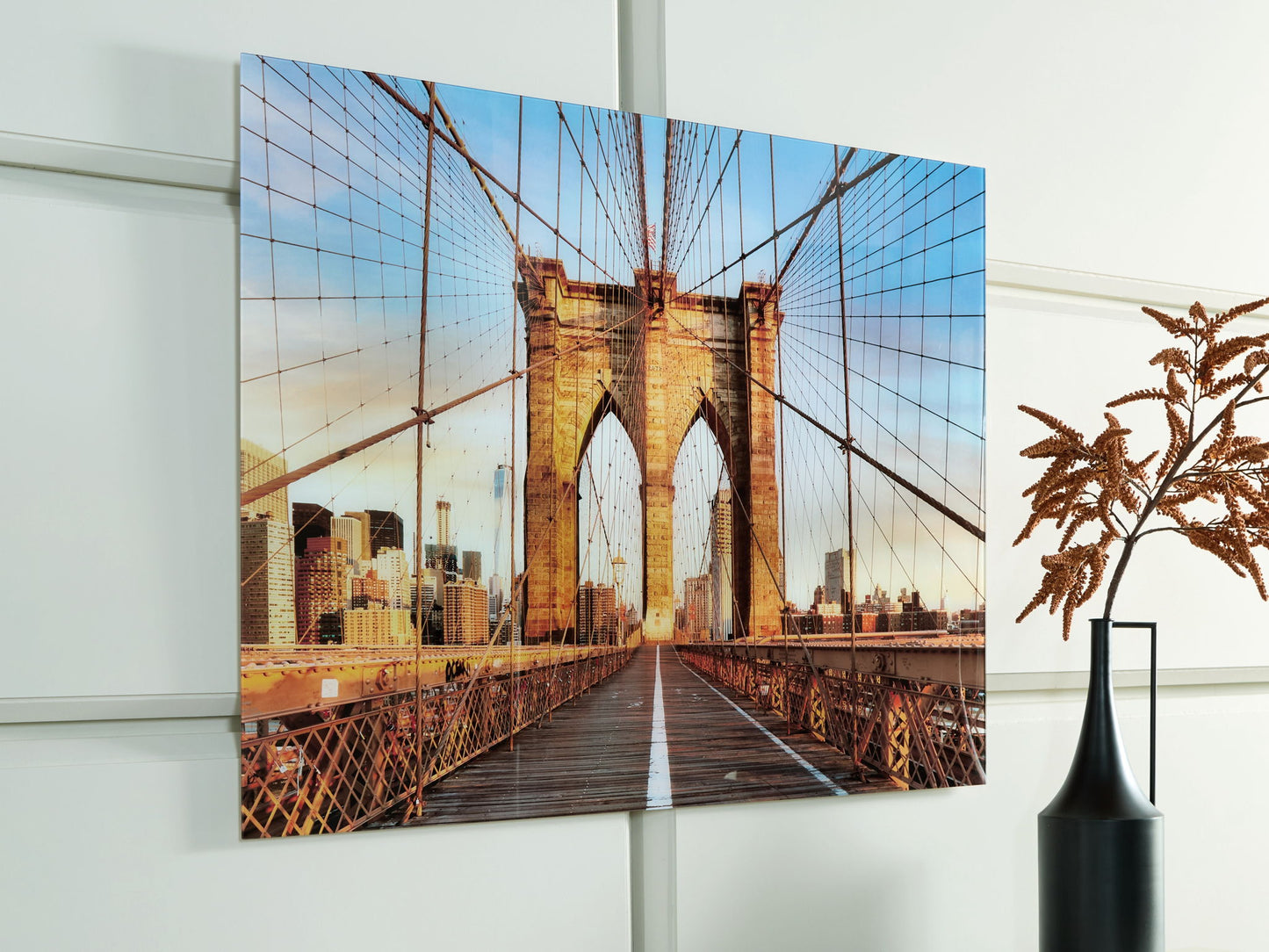 Shayward - Blue / Amber - Wall Art - Hornell Furniture Outlet