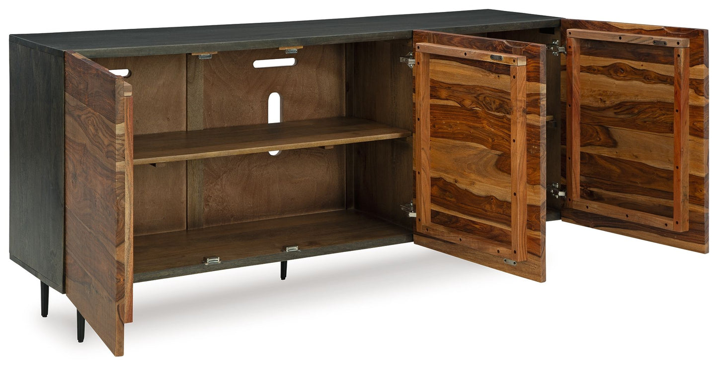 Darrey - Natural / Brown - Accent Cabinet - Hornell Furniture Outlet