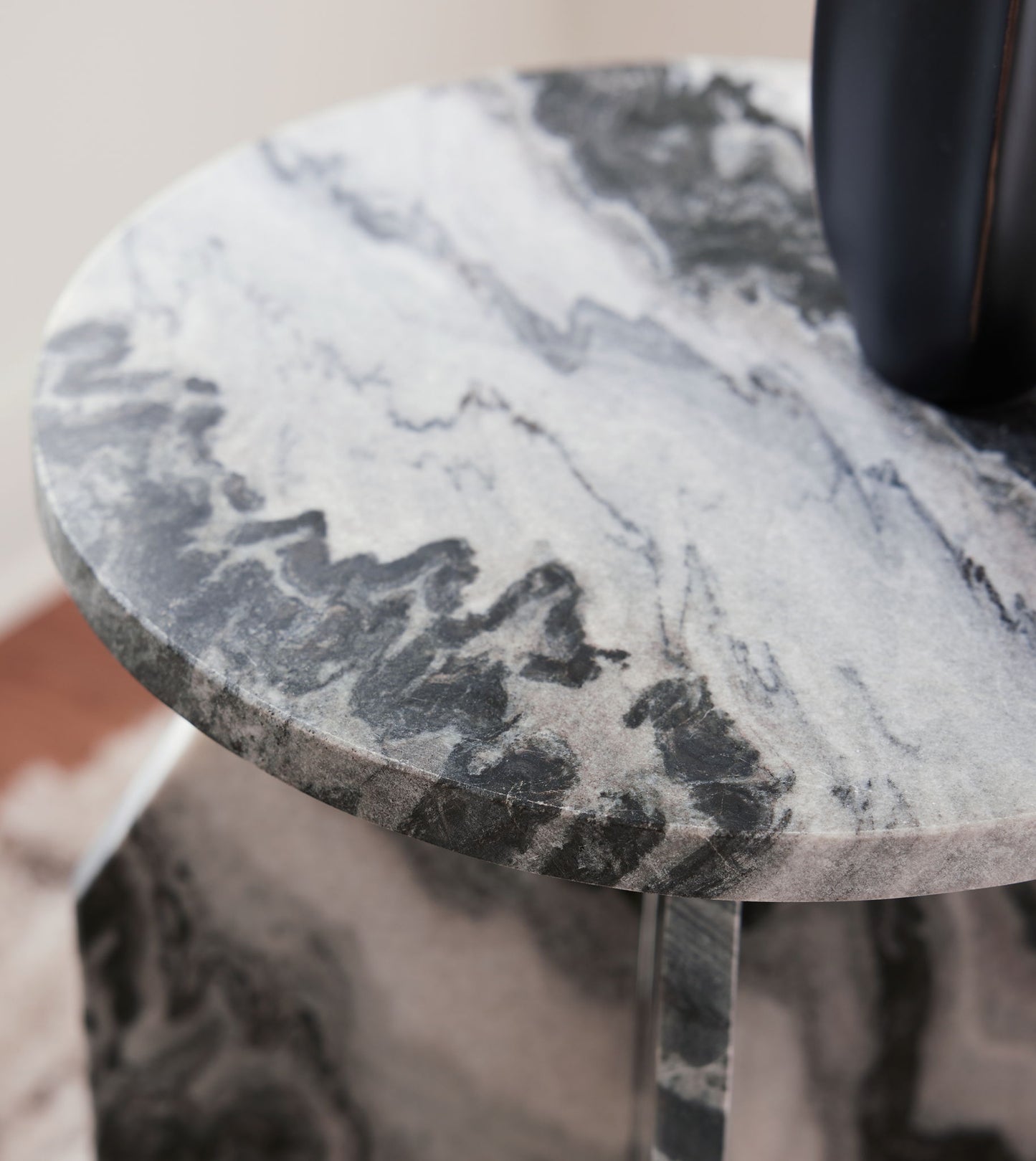 Wrenlane - Black / White / Taupe - Accent Table - Hornell Furniture Outlet