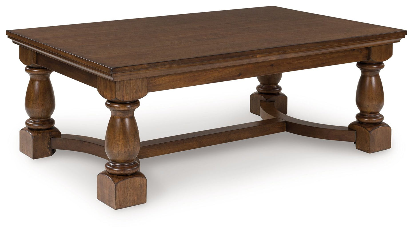 Sturlayne - Brown - Rectangular Cocktail Table - Hornell Furniture Outlet