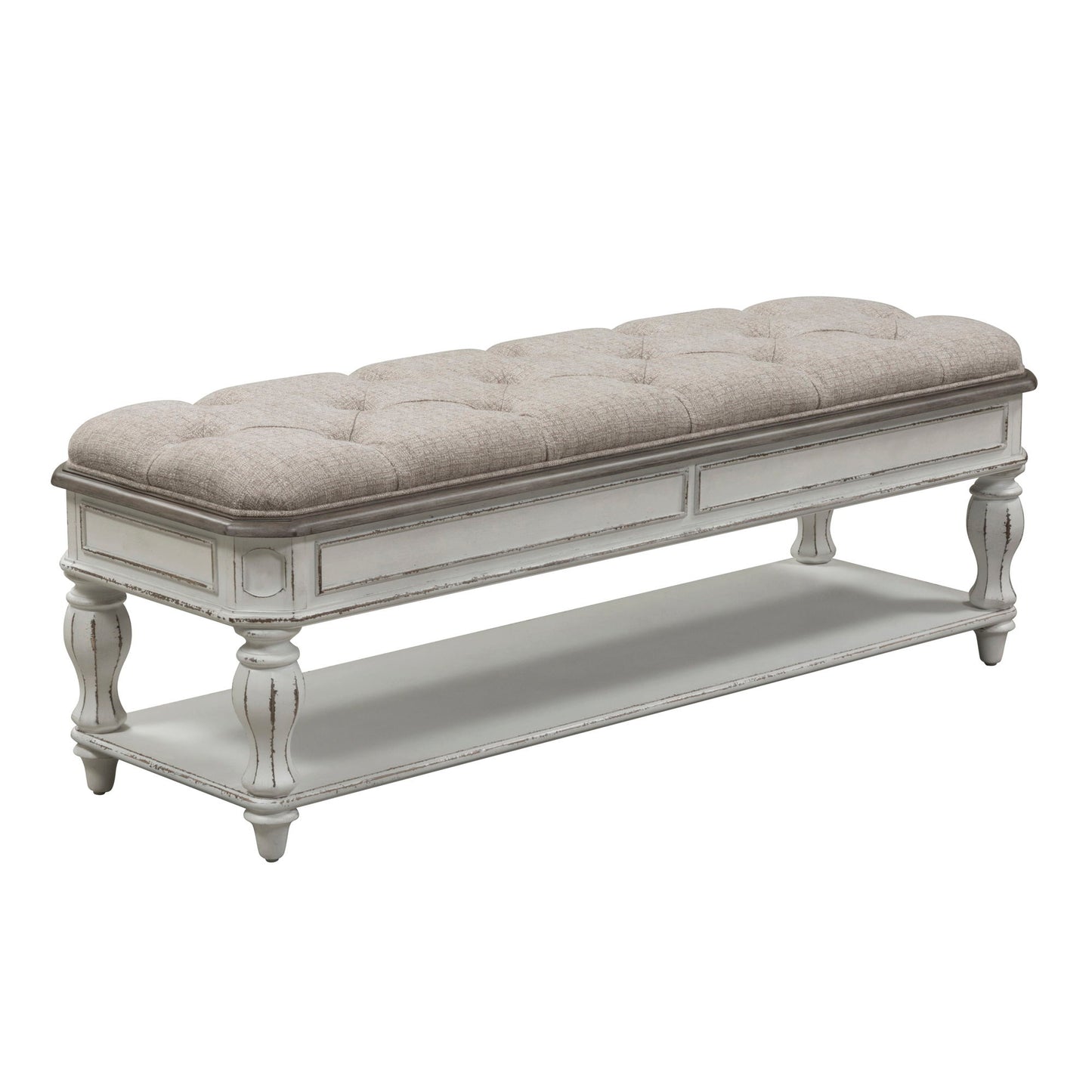 Magnolia Manor - Bed Bench - White - Hornell Furniture Outlet