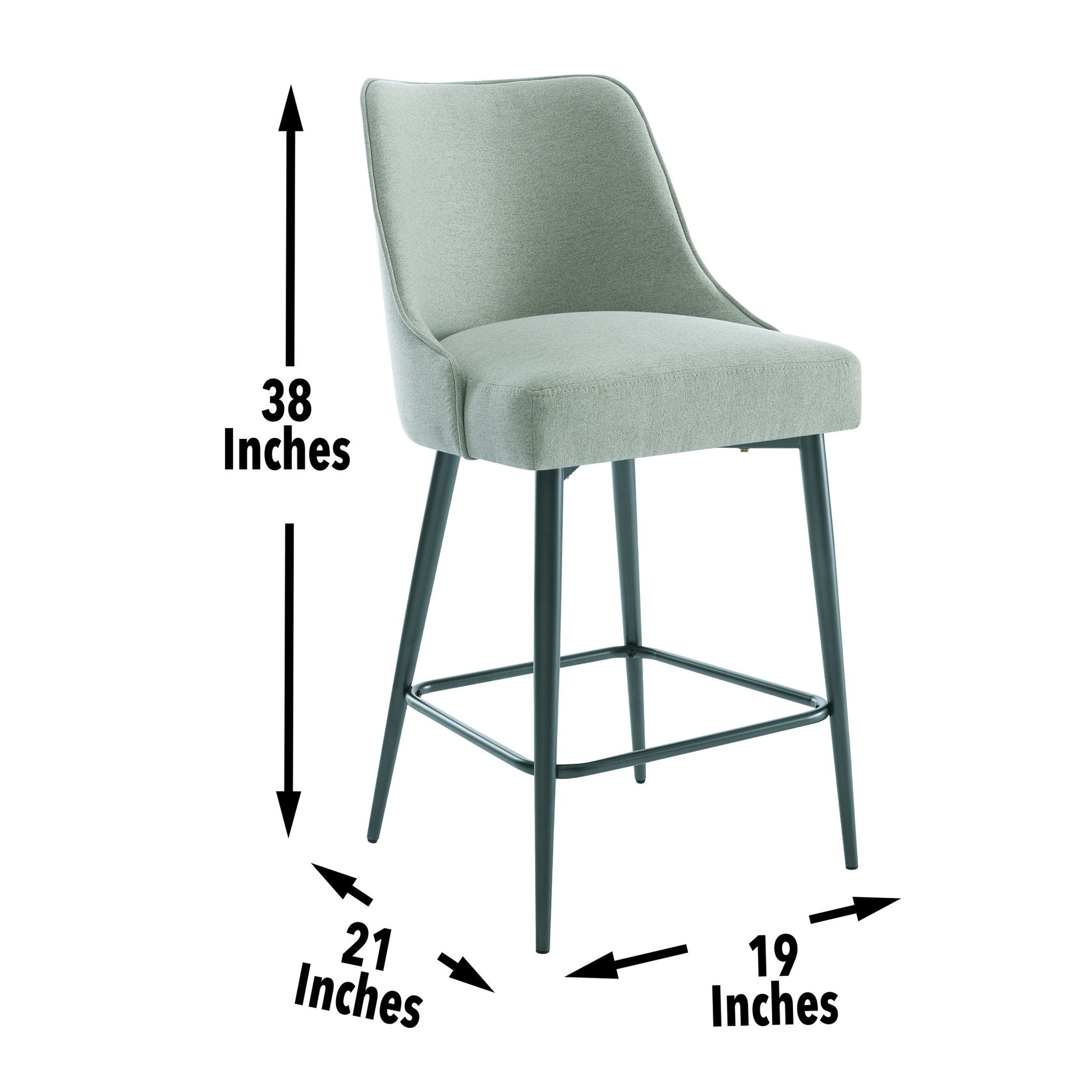 Olson - Counter Chair (Set of 2) - Khaki - Hornell Furniture Outlet