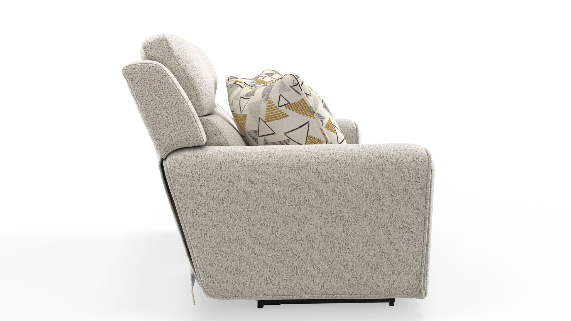 Micah - Power Headrest Power Deep Seat Reclining Console Loveseat - Oatmeal - Hornell Furniture Outlet