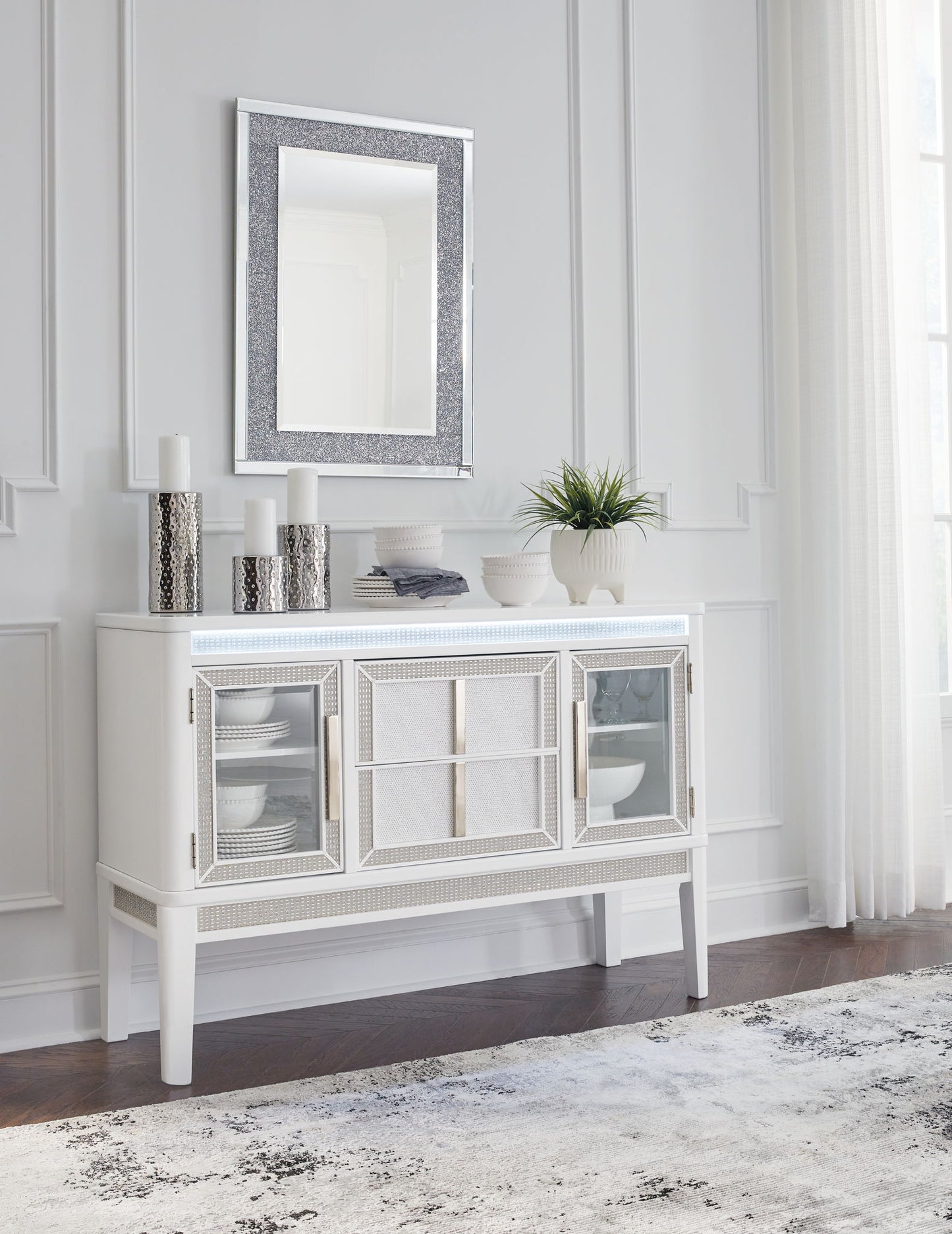 Chalanna - White - Dining Room Server - Hornell Furniture Outlet